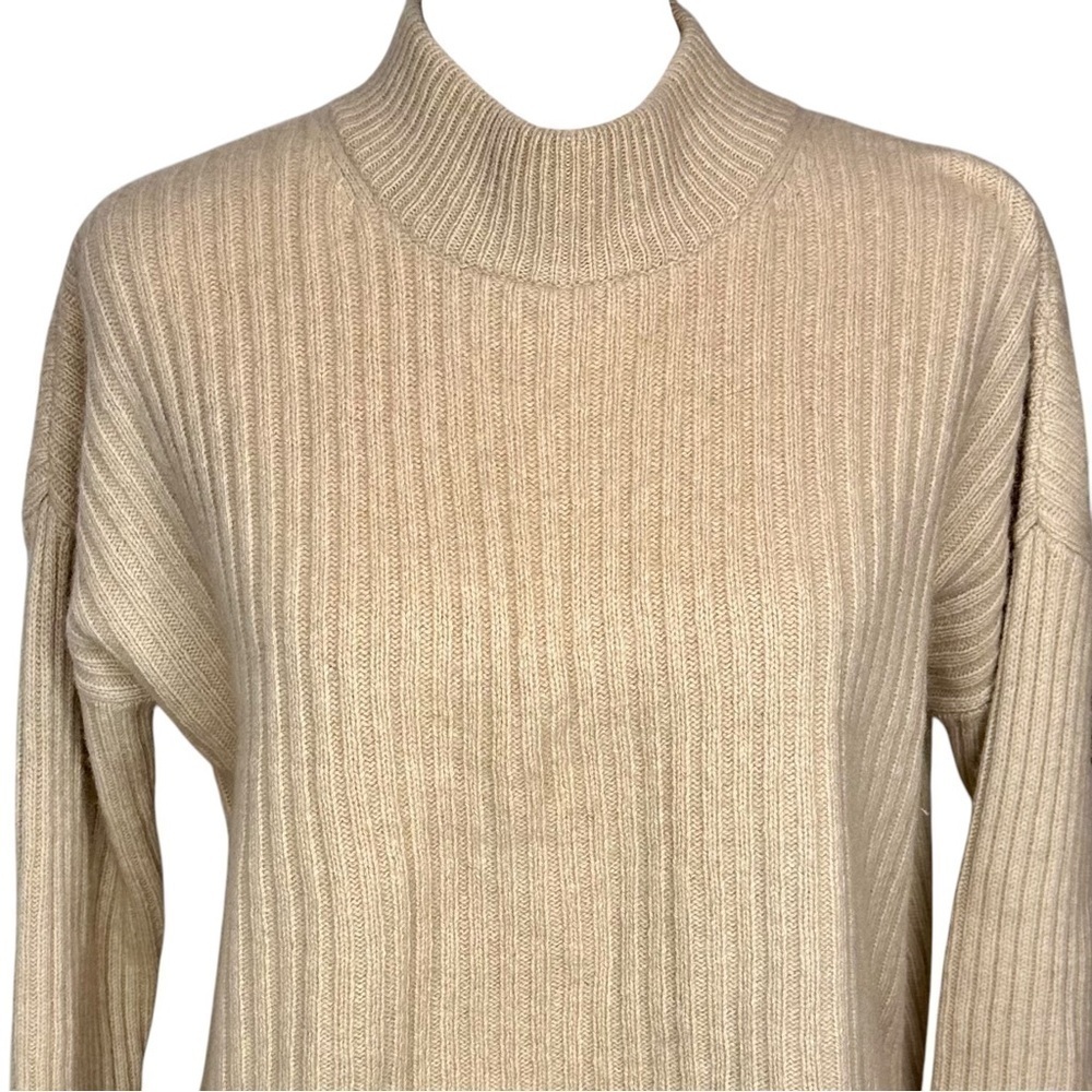 Madewell Recycled Cashmere Blend Mockneck Ribbed Sweater Size XXS - Picture 4 of 11